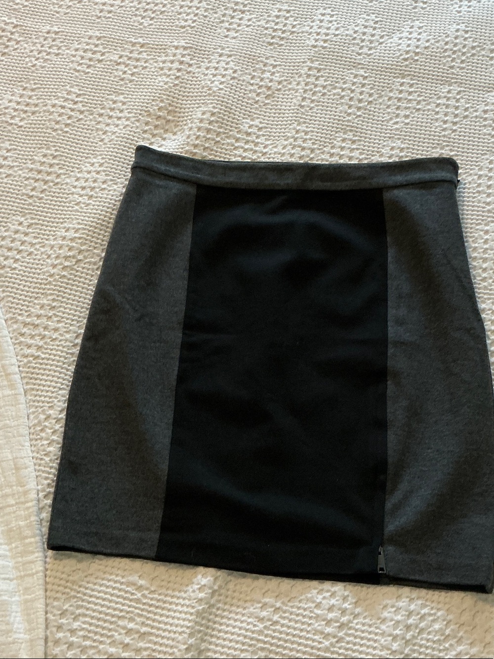 DKNYC Black & Charcoal Panel Pencil Skirt
